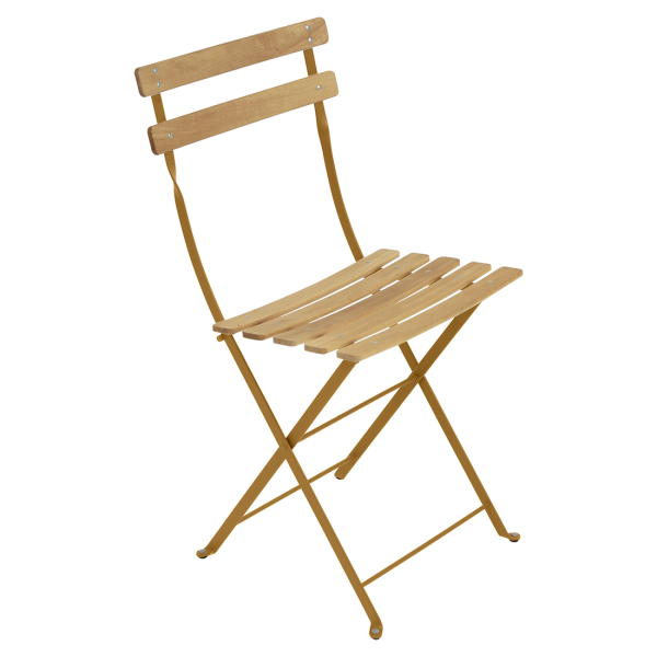 Bistro Outdoor Folding Chair - Wooden Slats By Fermob in Gingerbread