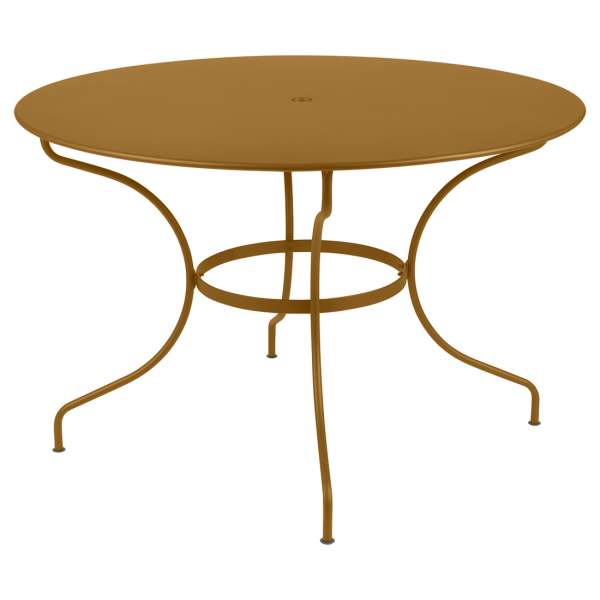 Opera+ Round Outdoor Dining Table 117cm By Fermob in Gingerbread