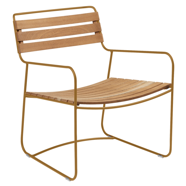 Surprising Outdoor Casual Armchair - Teak Slats By Fermob in Gingerbread