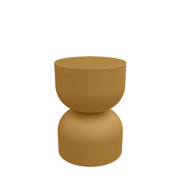 Piapolo Outdoor Stool With Storage By Fermob in Gingerbread