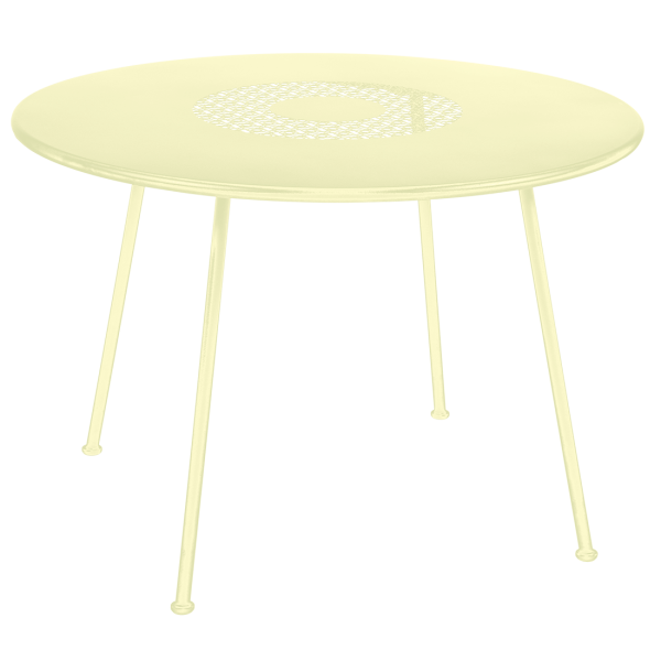 Fermob Lorette Table Round 110cm in Frosted Lemon