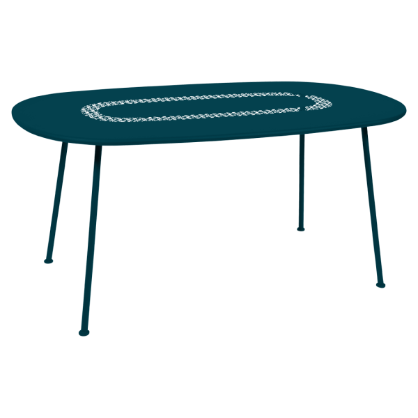 Fermob Lorette Table Oval 160 x 90cm in Acapulco Blue