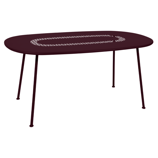 Fermob Lorette Table Oval 160 x 90cm in Black Cherry
