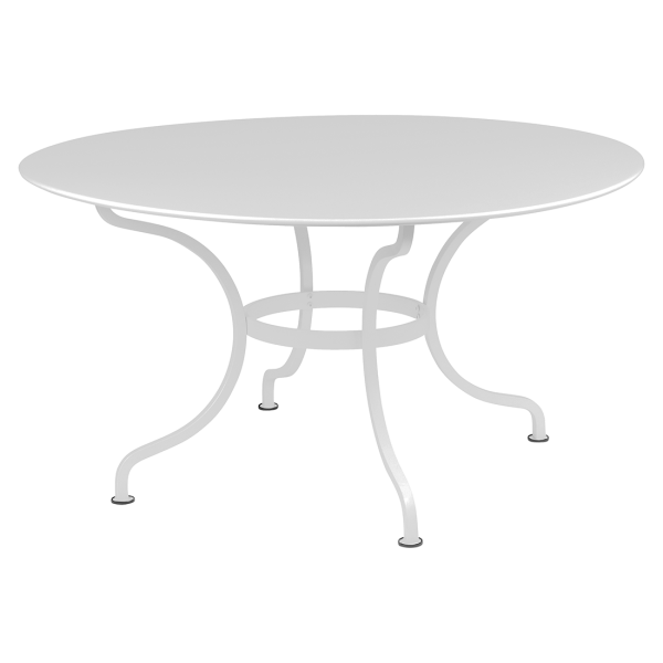 Romane Outdoor Dining Table Round 137cm By Fermob in Cotton White