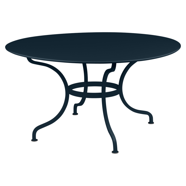Romane Outdoor Dining Table Round 137cm By Fermob in Deep Blue