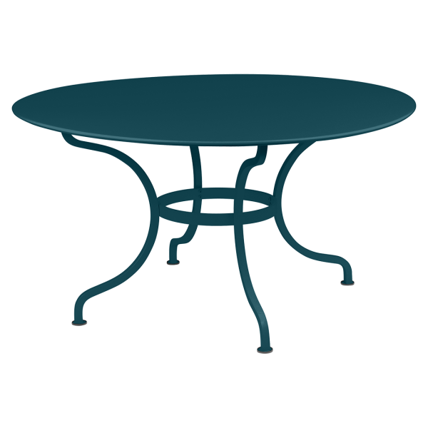 Romane Outdoor Dining Table Round 137cm By Fermob in Acapulco Blue
