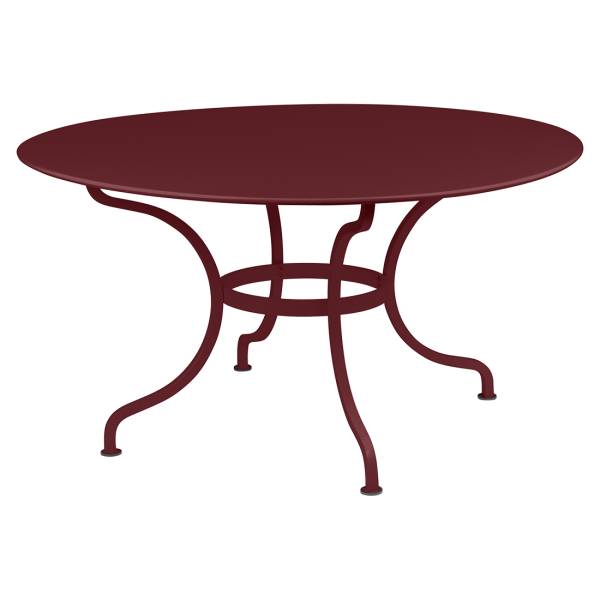 Romane Outdoor Dining Table Round 137cm By Fermob in Black Cherry