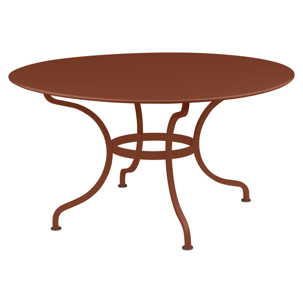 Romane Outdoor Dining Table Round 137cm By Fermob in Red Ochre