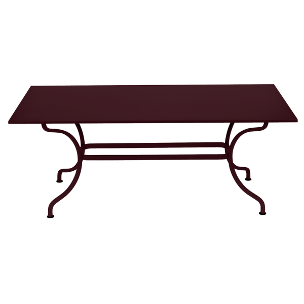 Romane Outdoor Dining Table Rectangular 180 x 100cm By Fermob in Black Cherry