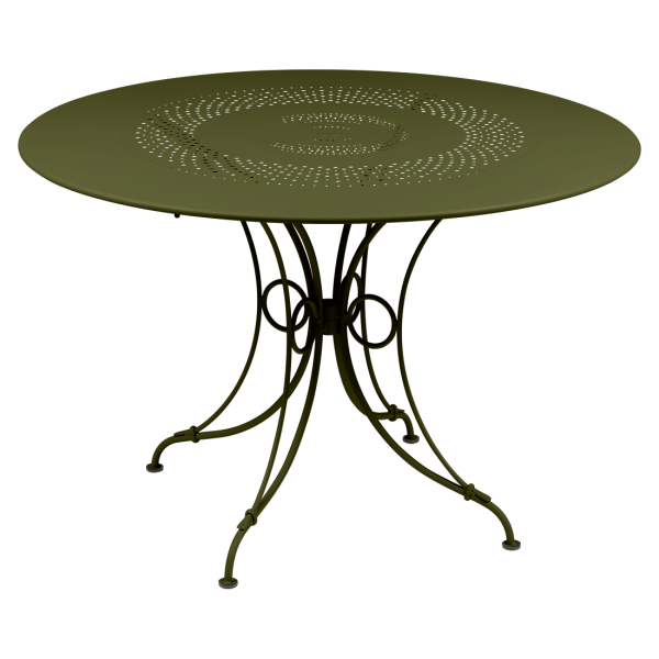 1900 Garden Dining Table Round 117cm By Fermob in Pesto