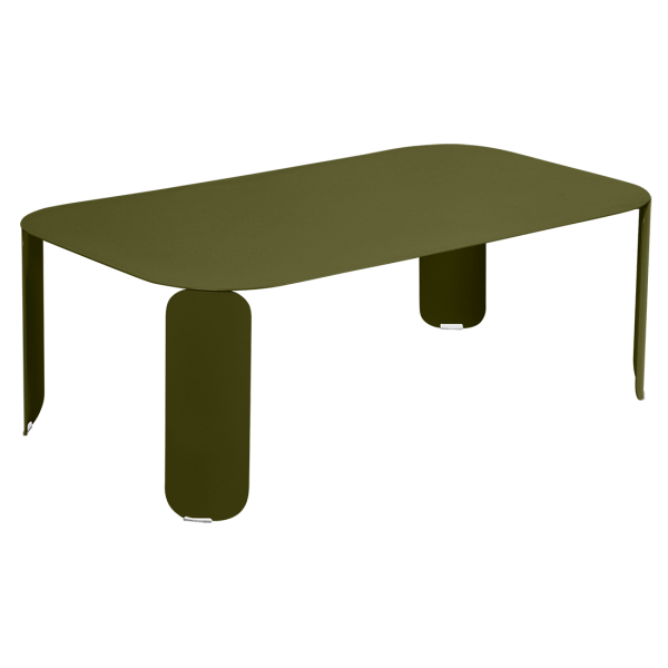 Bebop Low Table 120 x 70cm - 42 cm High By Fermob in Pesto