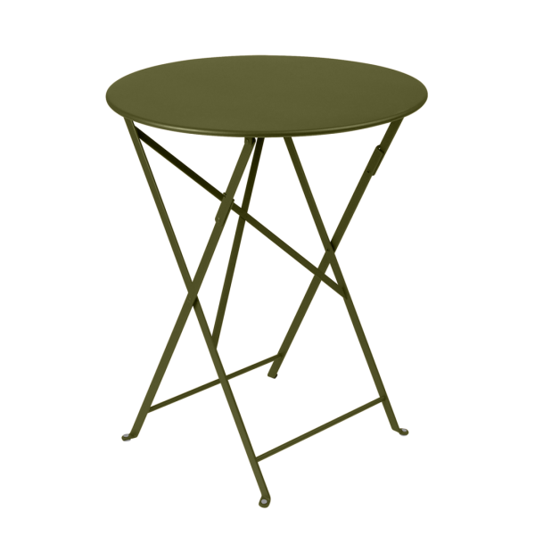 Bistro Outdoor Folding Table Round 60cm By Fermob in Pesto