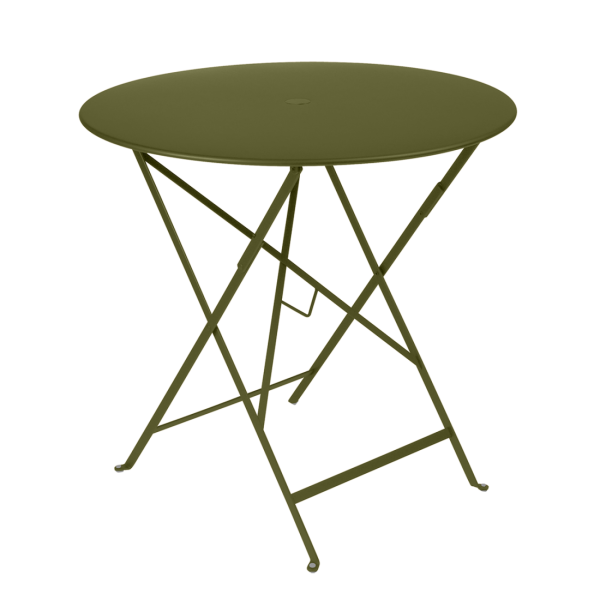 Bistro Outdoor Folding Table Round 77cm By Fermob in Pesto