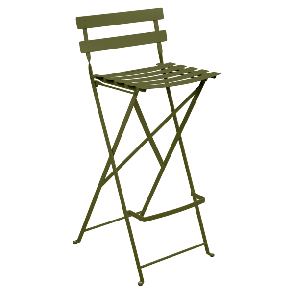 Bistro Outdoor Folding High Stool By Fermob in Pesto