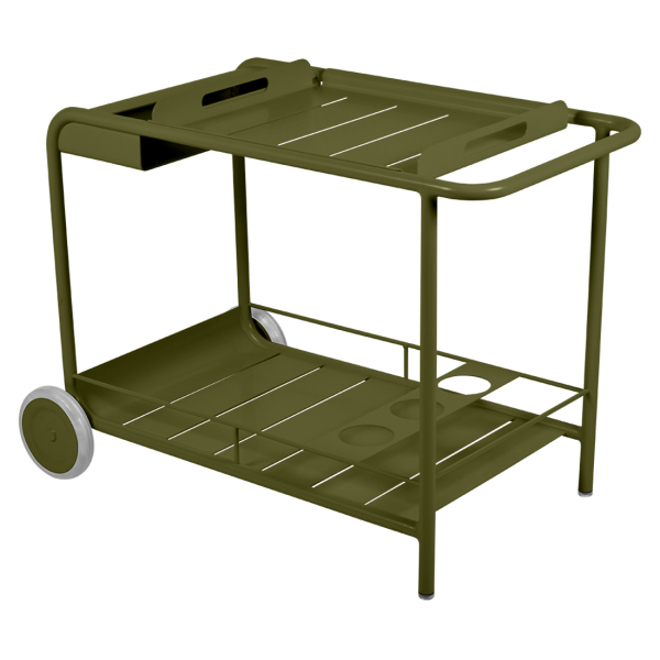 Luxembourg Outdoor Bar Trolley By Fermob in Pesto