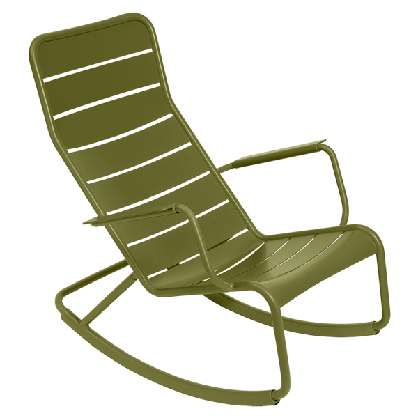 Luxembourg Outdoor Rocking Chair By Fermob in Pesto