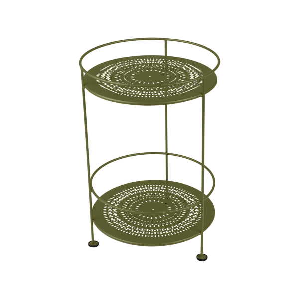 Guinguette Garden Side Table - Perforated Top By Fermob in Pesto