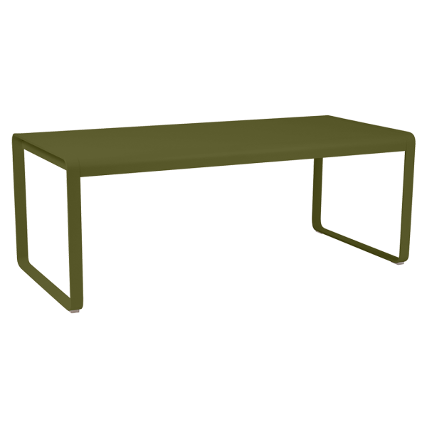 Bellevie Outdoor Dining Table 196 x 90cm By Fermob in Pesto