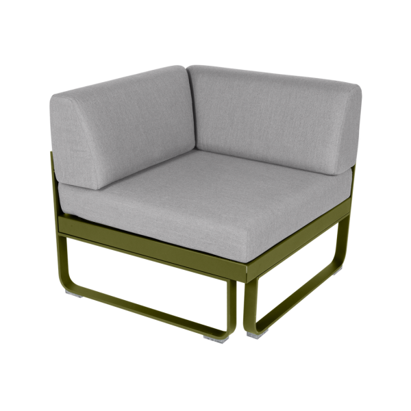 Bellevie Corner Module by Fermob in Pesto