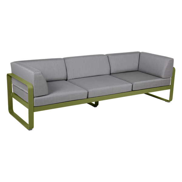 Bellevie 3 Seater Outdoor Club Sofa By Fermob in Pesto