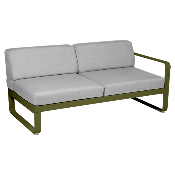 Bellevie Outdoor Modular 2 Seater Right Module By Fermob in Pesto