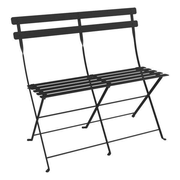 Bistro Two Seater Folding Bench By Fermob in Anthracite