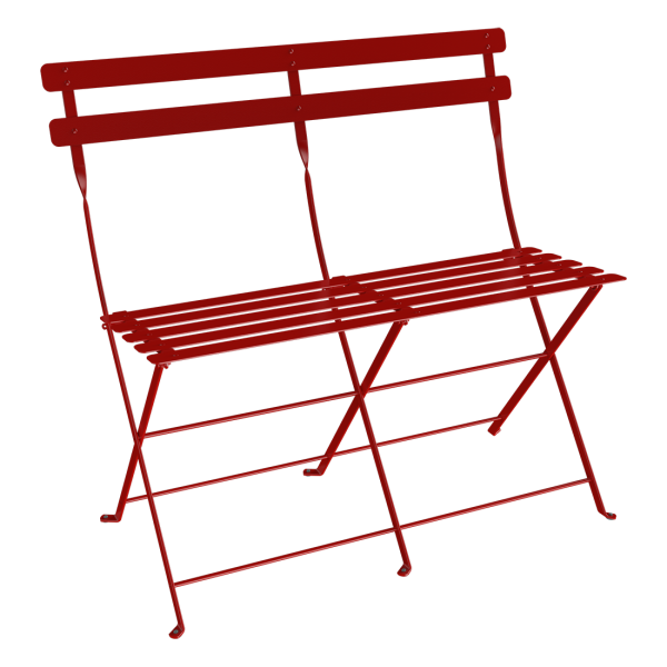 Bistro Two Seater Folding Bench By Fermob in Poppy