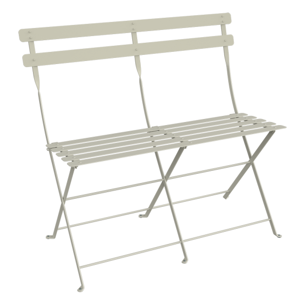 Bistro Two Seater Folding Bench By Fermob in Clay Grey