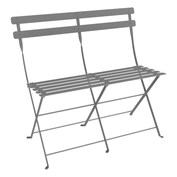 Bistro Two Seater Folding Bench By Fermob in Lapilli Grey