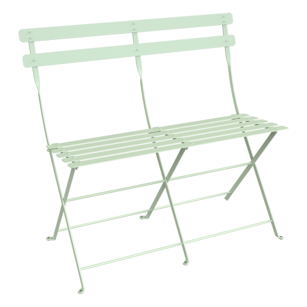 Bistro Two Seater Folding Bench By Fermob in Ice Mint