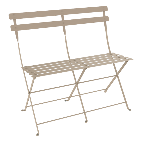 Bistro Two Seater Folding Bench By Fermob in Nutmeg