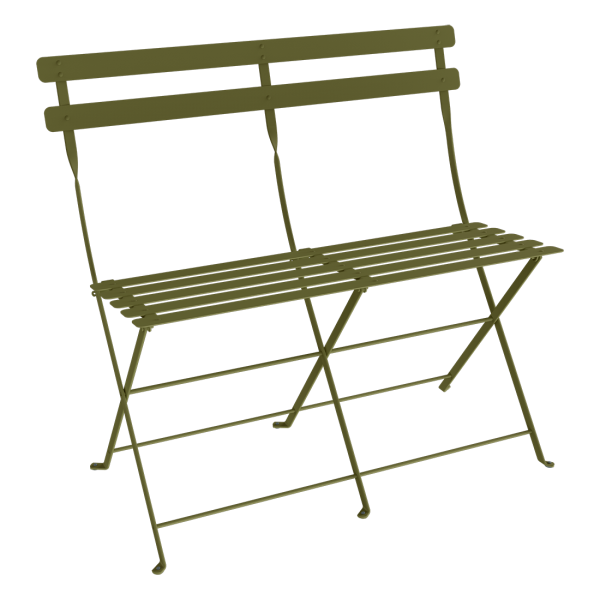 Bistro Two Seater Folding Bench By Fermob in Pesto