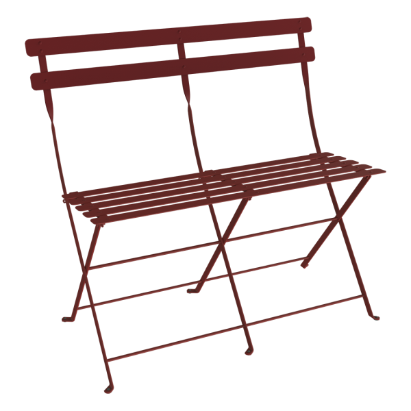 Bistro Two Seater Folding Bench By Fermob in Chilli