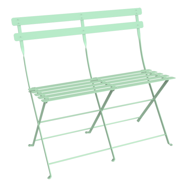 Bistro Two Seater Folding Bench By Fermob in Opaline Green