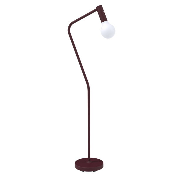 Aplo Lamp 24cm + Upright Stand By Fermob in Black Cherry