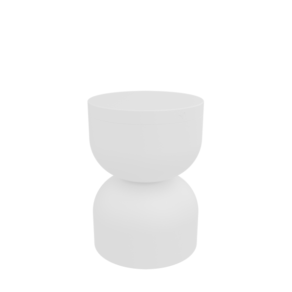 Piapolo Outdoor Stool With Storage By Fermob in Cotton White