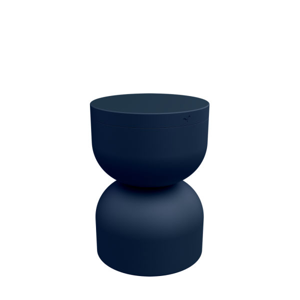 Piapolo Outdoor Stool With Storage By Fermob in Deep Blue