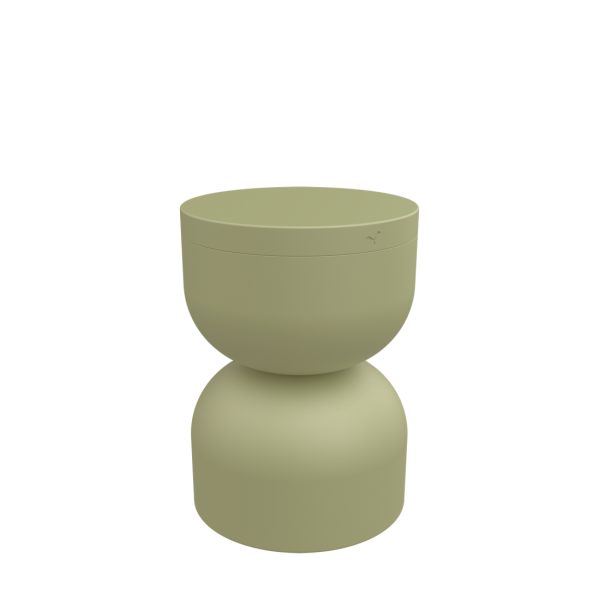 Piapolo Outdoor Stool With Storage By Fermob in Willow Green