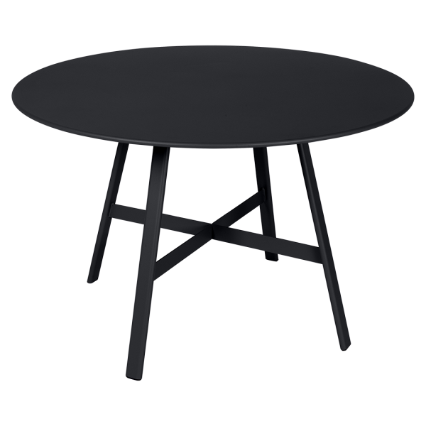 So'o Round Metal Indoor Table 117cm By Fermob in Anthracite