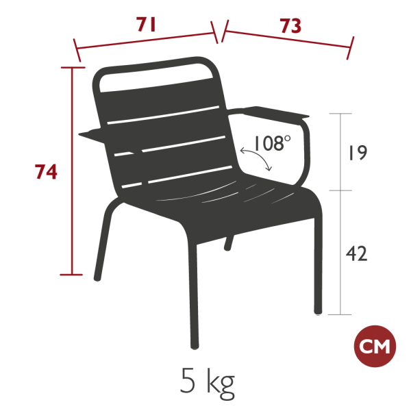 Luxembourg Outdoor Lounge Armchair By Fermob