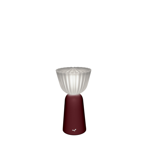 Swiing Portable Table Lamp 20cm By Fermob in Black Cherry