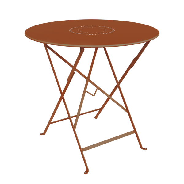 Floreal Folding Garden Table Round 77cm By Fermob in Candied Orange