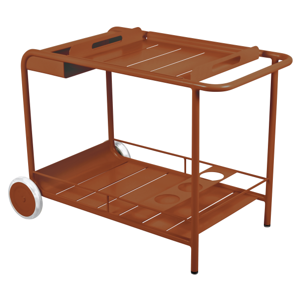 Luxembourg Outdoor Bar Trolley By Fermob in Candied Orange