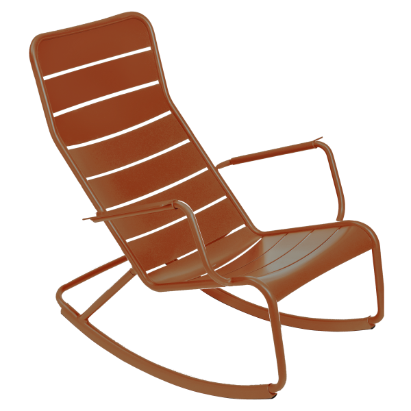 Luxembourg Outdoor Rocking Chair By Fermob in Candied Orange