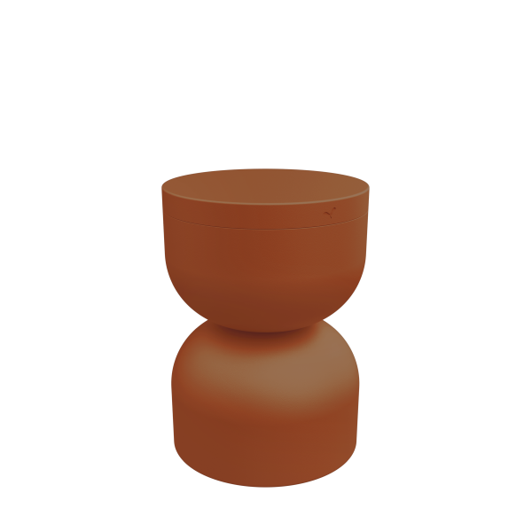 Piapolo Outdoor Stool With Storage By Fermob in Candied Orange