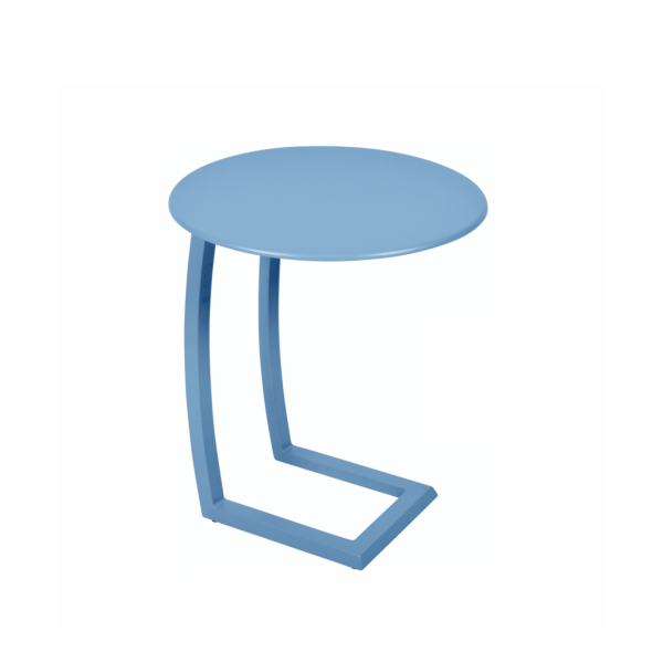 Alize Outdoor Offset Low Side Table By Fermob in Maya Blue