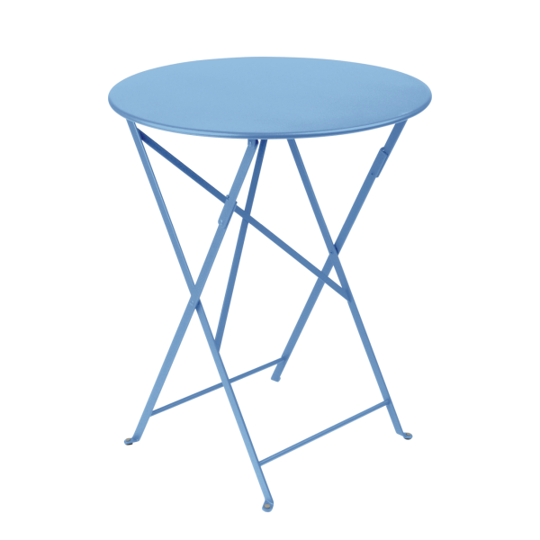 Bistro Outdoor Folding Table Round 60cm By Fermob in Maya Blue