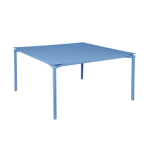 Calvi Aluminium Square Outdoor Dining Table 140 x 140cm By Fermob in Maya Blue