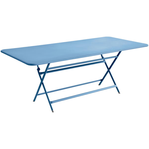 Caractere Large Folding Outdoor Dining Table 190 x 90cm By Fermob in Maya Blue