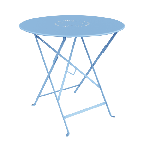 Floreal Folding Garden Table Round 77cm By Fermob in Maya Blue